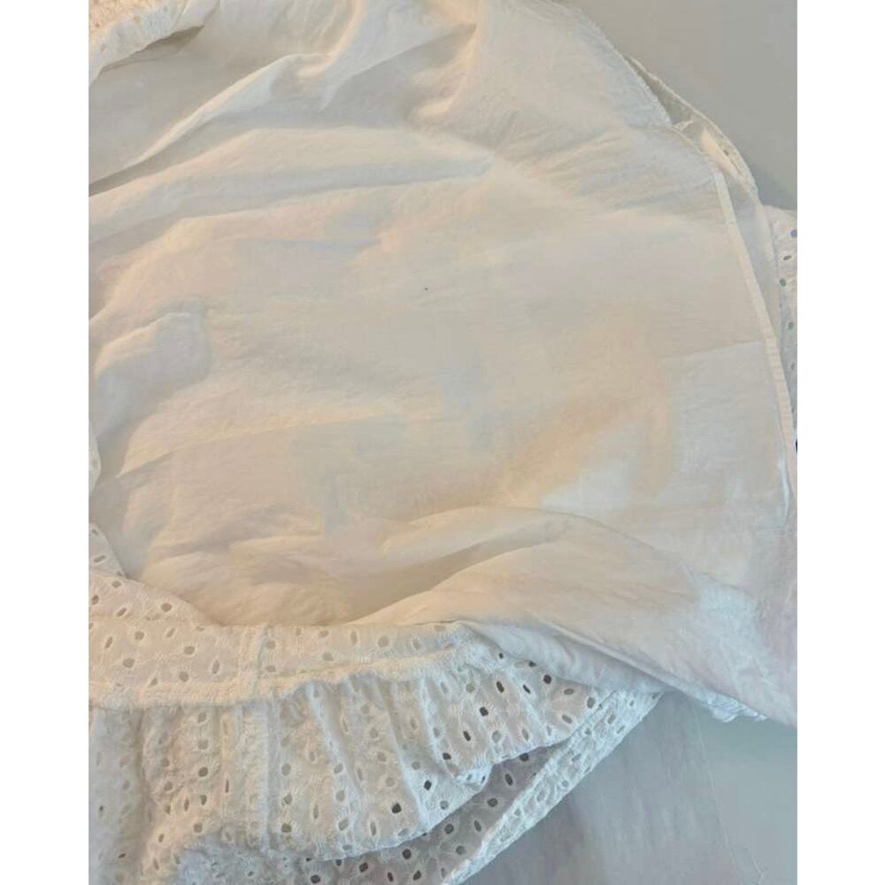 Zara Openwork Embroidered Midi Dress in White sz. M - Picture 5 of 10